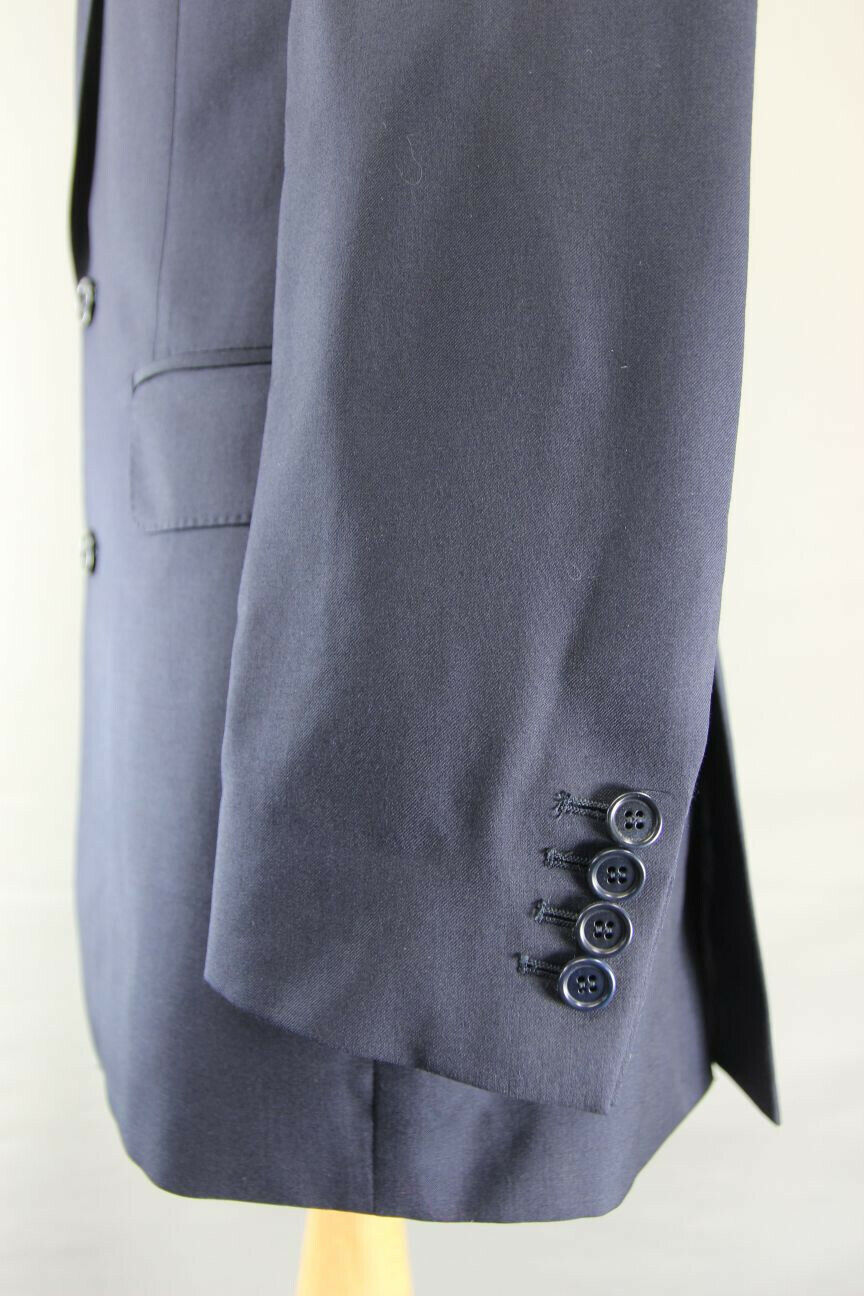 BRAND NEW PURE WOOL DARK BLUE/NAVY JACKET: 38 INCH CHEST (LONG FIT)