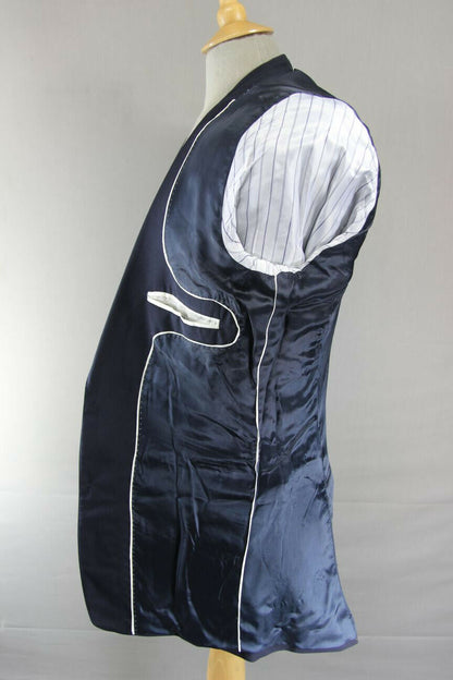 BRAND NEW PURE WOOL DARK BLUE/NAVY JACKET: 38 INCH CHEST (LONG FIT)