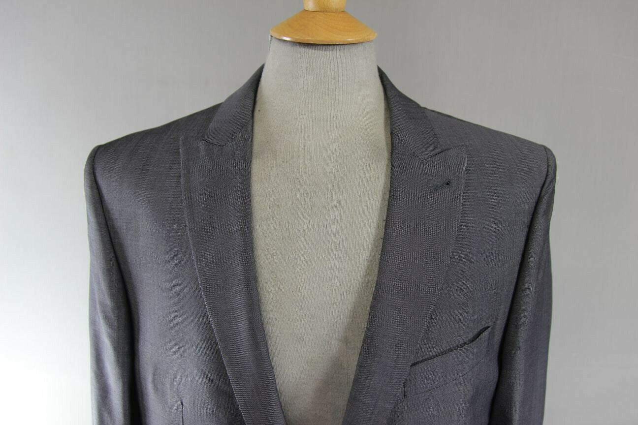 BRAND NEW WOOL RICH BLEND GREY JACKET: 40 INCH CHEST (LONG FIT)