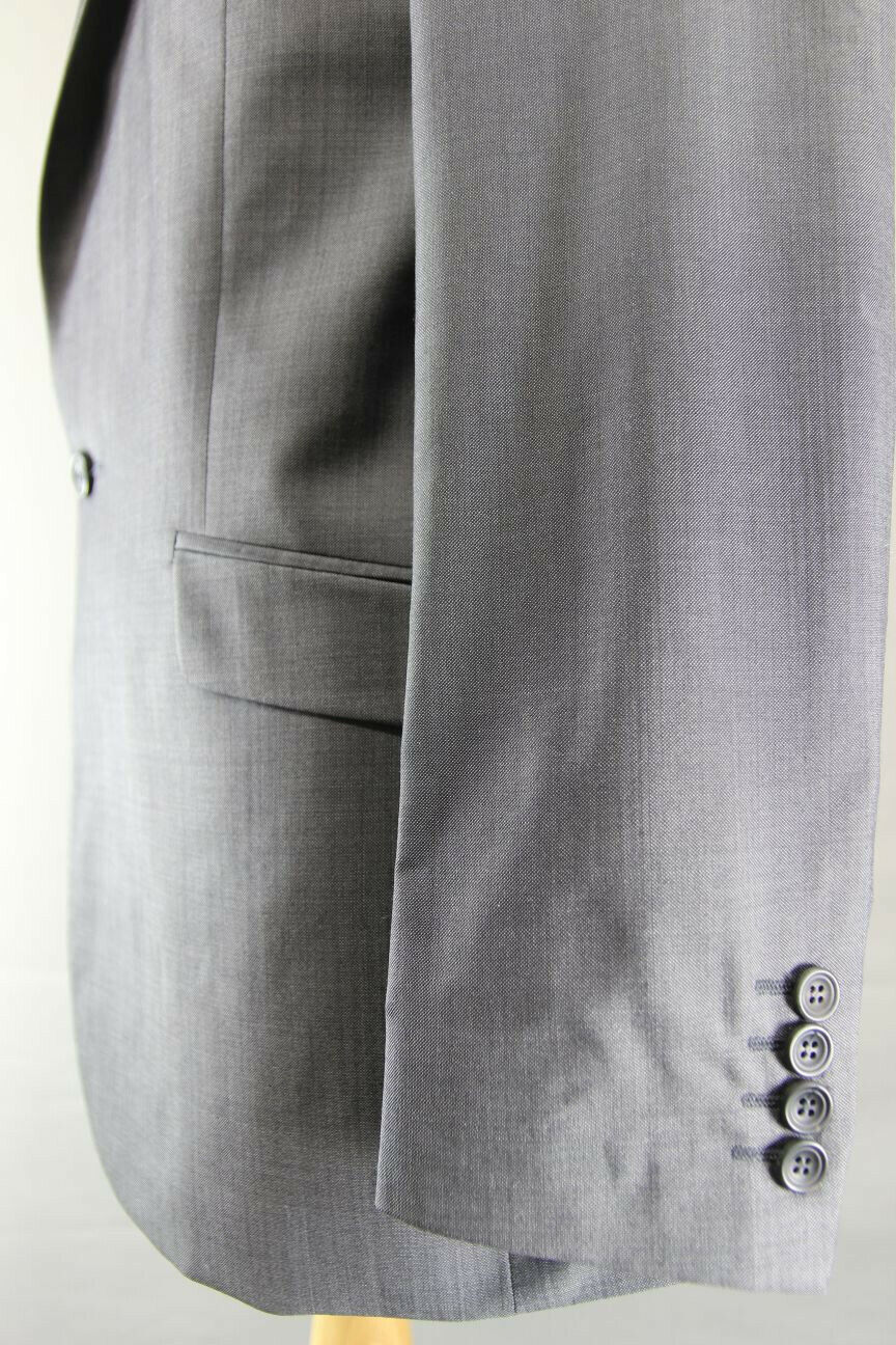 BRAND NEW WOOL RICH BLEND GREY JACKET: 40 INCH CHEST (LONG FIT)