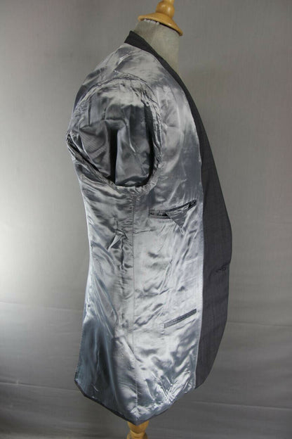 BRAND NEW WOOL RICH BLEND GREY JACKET: 40 INCH CHEST (LONG FIT)