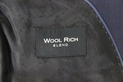 BRAND NEW WOOL RICH BLEND 3 POCKET NAVY BLUE JACKET: 36 INCH CHEST (SHORT FIT)