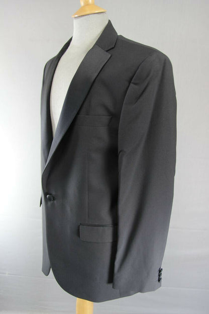 BRAND NEW BLACK FORMALWEAR SINGLE BUTTONED TUXEDO DINNER JACKET: 42 IN (REG FIT)