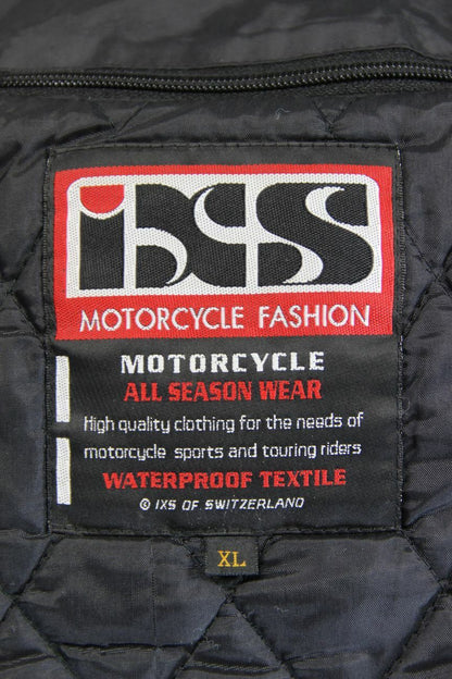 IXS BLACK & BLUE TEXTILE BIKER JACKET WITH CE ARMOUR & THERMAL LINING 46 INCH/XL