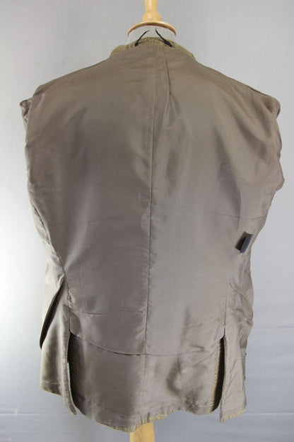VINTAGE GRENDALE BRITISH MADE GREEN & BROWN CHECKED WOOL BLEND JACKET 44 INCH