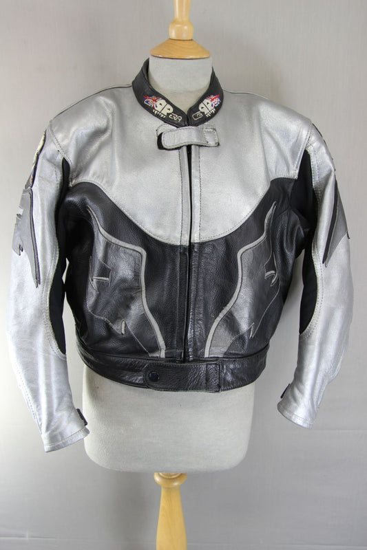 HANDMADE IN BRITAIN CARRERA LEATHERS BIKER JACKET + REMOVABLE CE ARMOUR SIZE 18