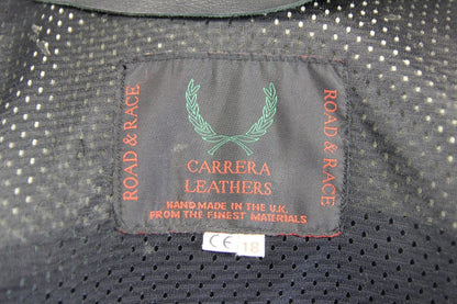 HANDMADE IN BRITAIN CARRERA LEATHERS BIKER JACKET + REMOVABLE CE ARMOUR SIZE 18