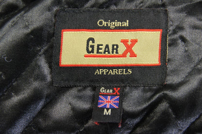 GEAR X CLASSIC BLACK LEATHER BIKER JACKET 38-40 INCH/MEDIUM