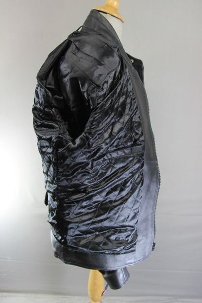 GEAR X CLASSIC BLACK LEATHER BIKER JACKET 38-40 INCH/MEDIUM