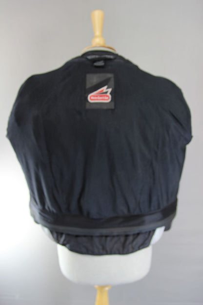 HEIN GERICKE PRO SPORTS BLUE, SILVER & BLACK LEATHER BIKER JACKET+CE ARMOUR 36IN