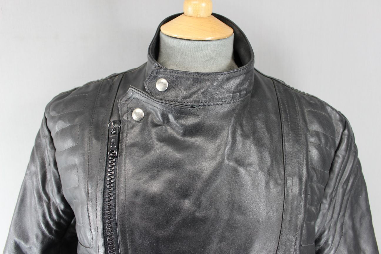 CLASSIC BRITISH MADE FIELDSHEER BLACK LEATHER BIKER JACKET 40 INCH