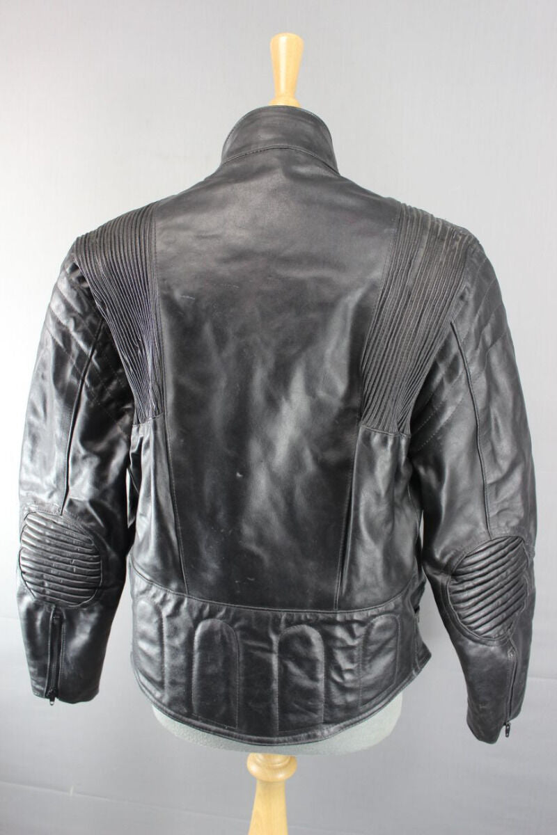 CLASSIC BRITISH MADE FIELDSHEER BLACK LEATHER BIKER JACKET 40 INCH