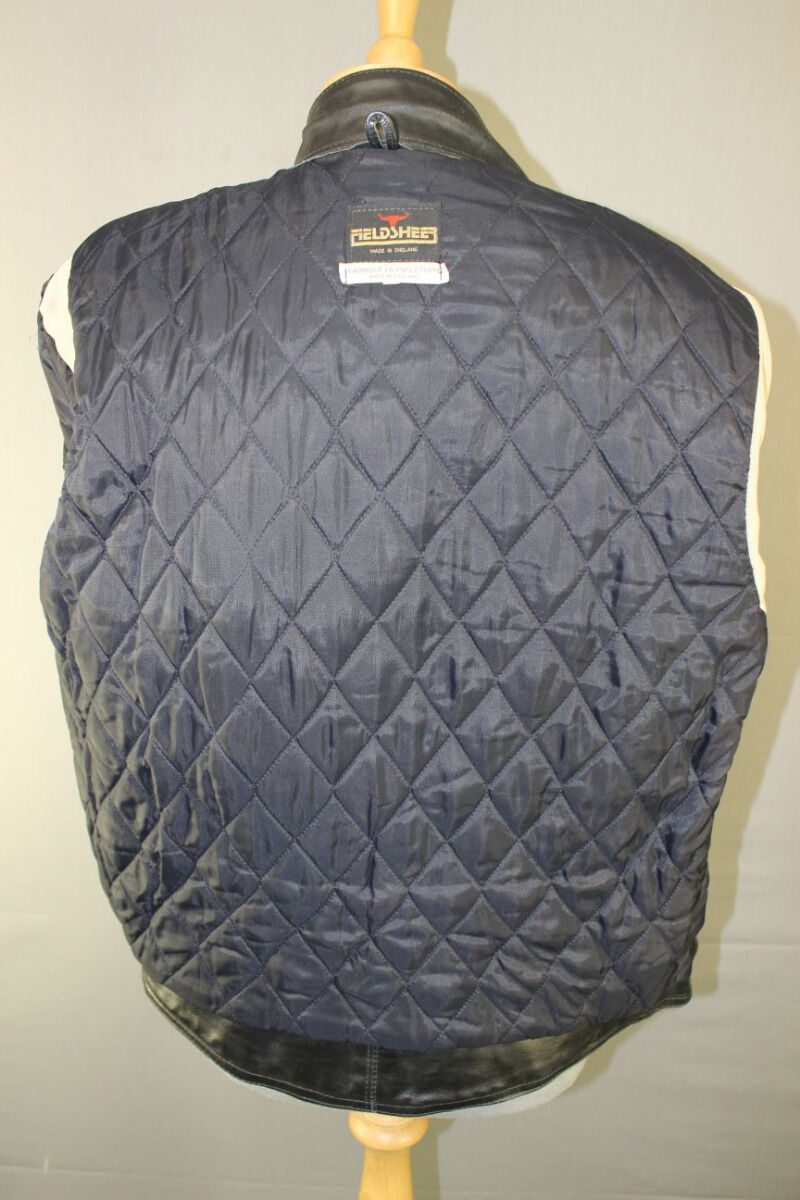 CLASSIC BRITISH MADE FIELDSHEER BLACK LEATHER BIKER JACKET 40 INCH