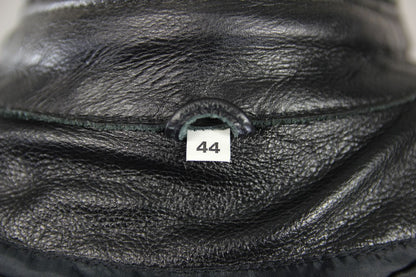 ATTRACTION BLACK LEATHER BIKER JACKET WITH REMOVABLE THERMAL LINING 42-44 INCH