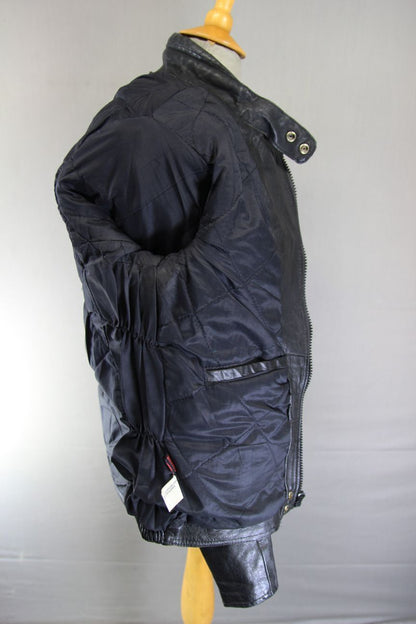 VINTAGE KETT CLASSIC BLACK COWHIDE LEATHER BIKER JACKET 36-38 INCH