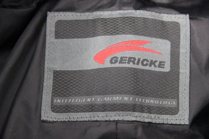 HEIN GERICKE BLACK LEATHER BIKER TROUSERS + CE ARMOUR SIZE 16: WAIST 32"/LEG 31"