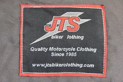 JTS BLACK & BROWN TEXTILE BIKER JACKET + CE ARMOUR & THERMAL LINING: SIZE 18/XL