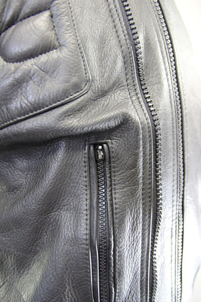 CLASSIC SPORTEX C4 BLACK LEATHER BIKER JACKET 42-44 INCH
