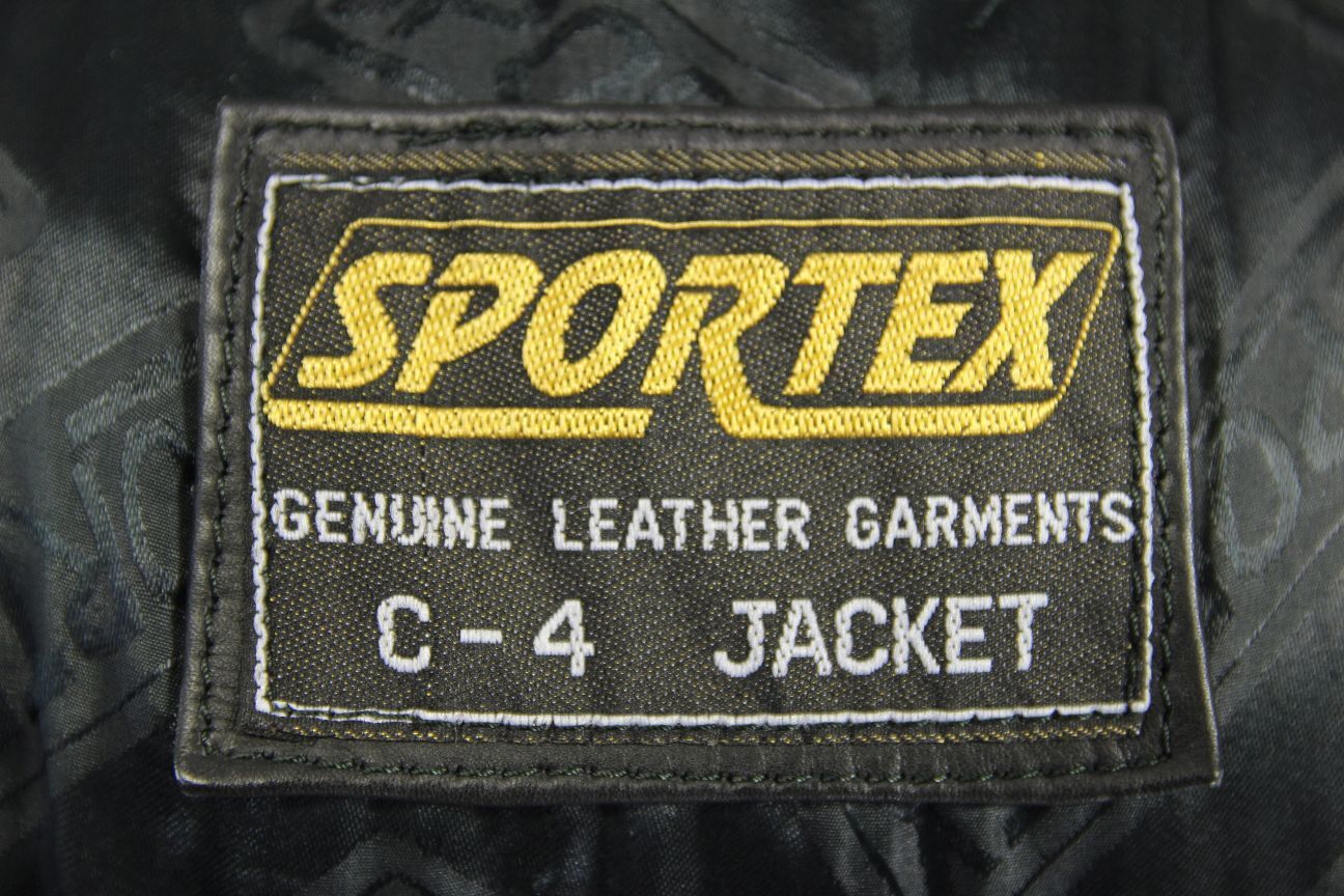 CLASSIC SPORTEX C4 BLACK LEATHER BIKER JACKET 42-44 INCH