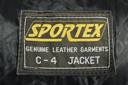 CLASSIC SPORTEX C4 BLACK LEATHER BIKER JACKET 42-44 INCH