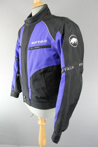 BUFFALO TEXTILE BIKER JACKET WITH REMOVABLE SHOULDER & ELBOW PROTECTORS 40 INCH