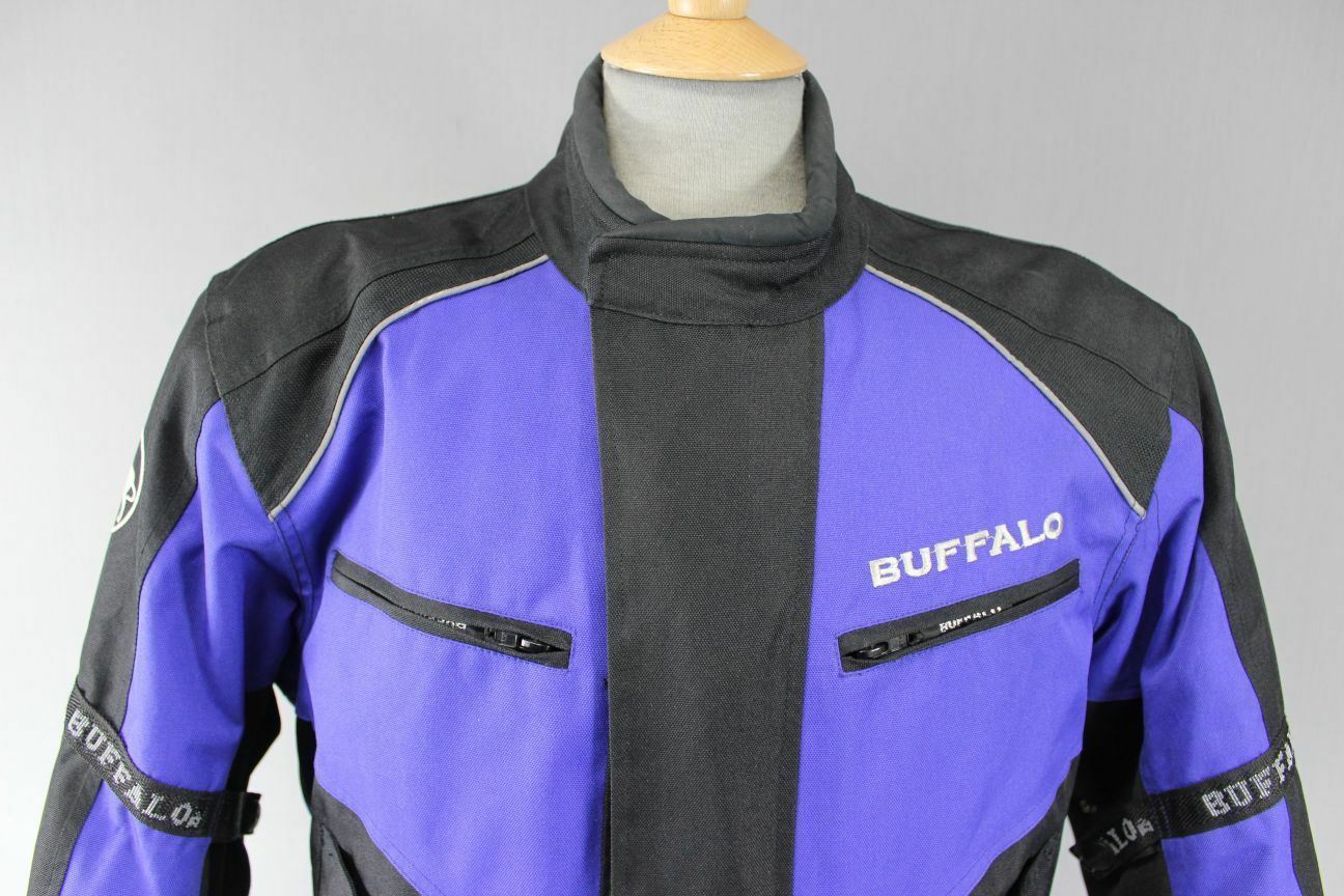 BUFFALO TEXTILE BIKER JACKET WITH REMOVABLE SHOULDER & ELBOW PROTECTORS 40 INCH