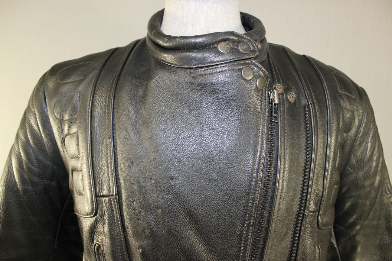 CLASSIC RAYVEN BLACK LEATHER BIKER JACKET SIZE 16