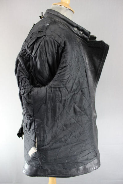 CLASSIC RAYVEN BLACK LEATHER BIKER JACKET SIZE 16