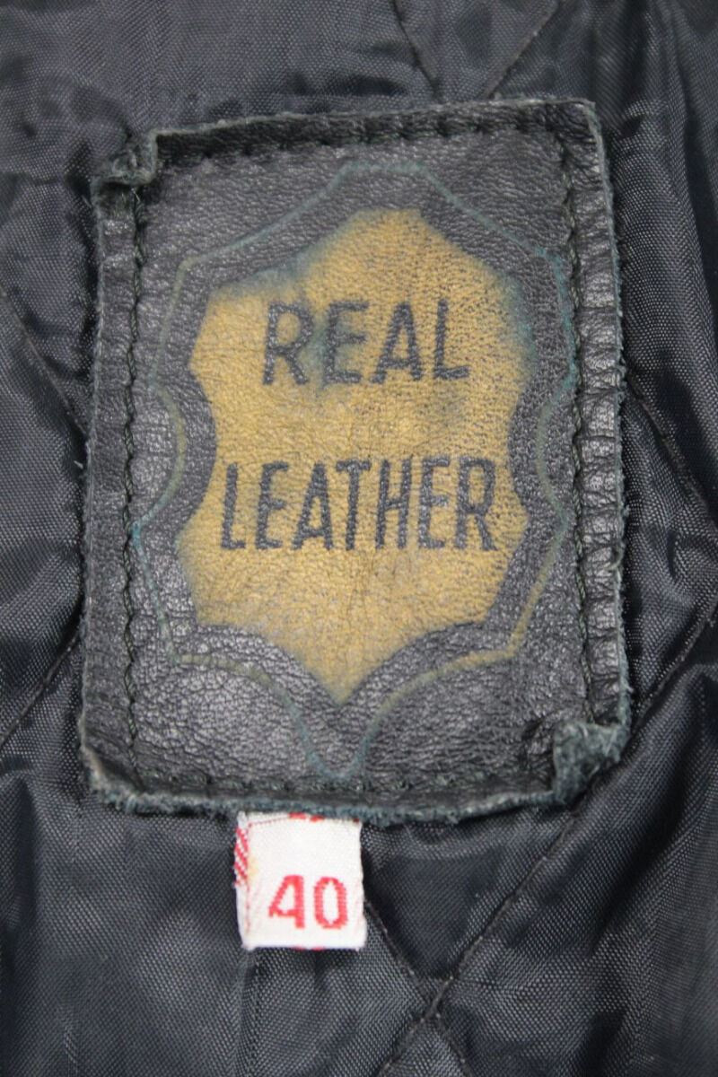 SUPERB QUALITY LEATHERMAN OF LONDON CLASSIC BLACK LEATHER BIKER JACKET 40 INCH