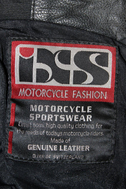 CLASSIC IXS BLACK LEATHER BIKER TROUSERS: WAIST 30 INCHES/INSIDE LEG 28 INCHES
