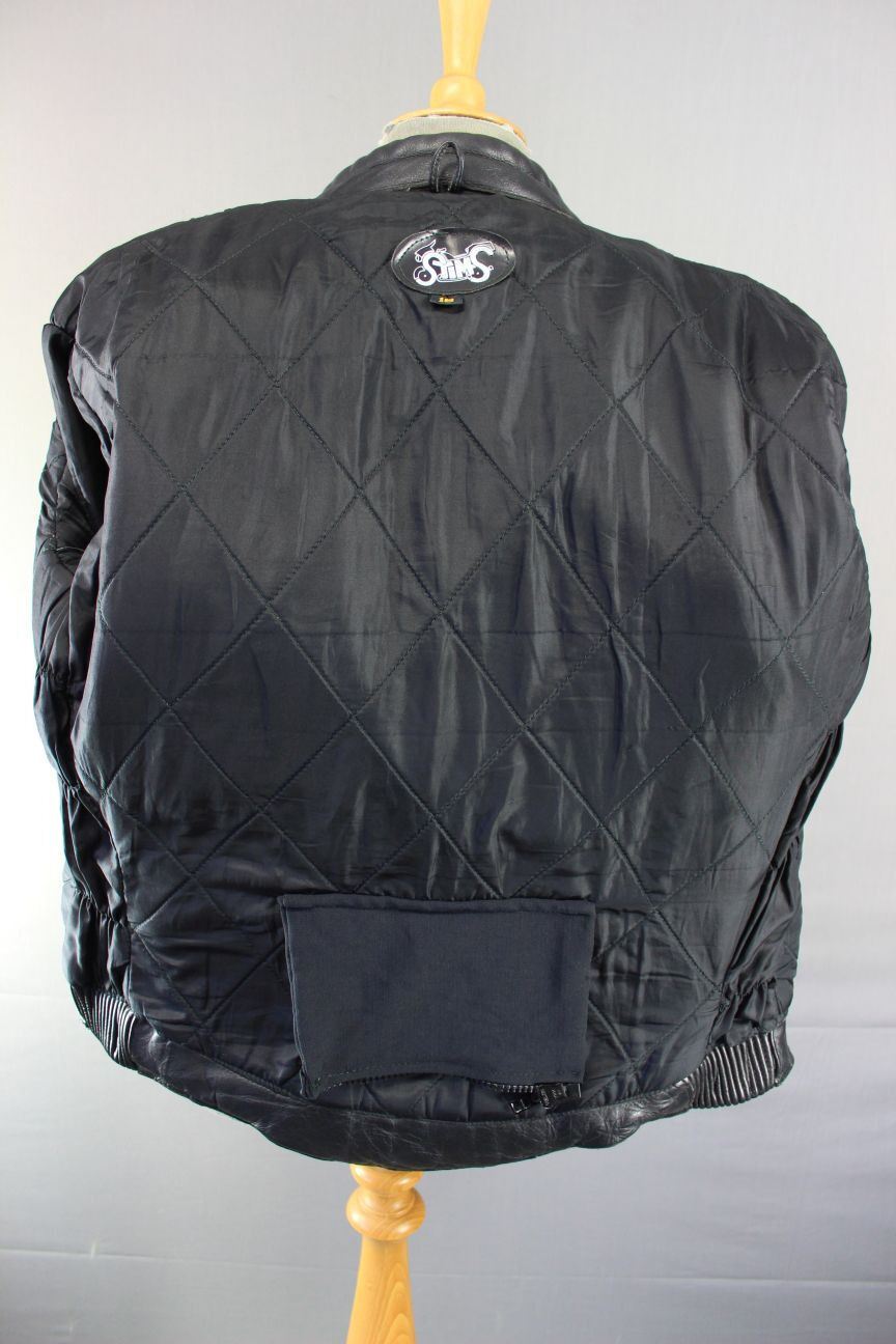 CLASSIC STIMS BLACK LEATHER BIKER JACKET SIZE 16