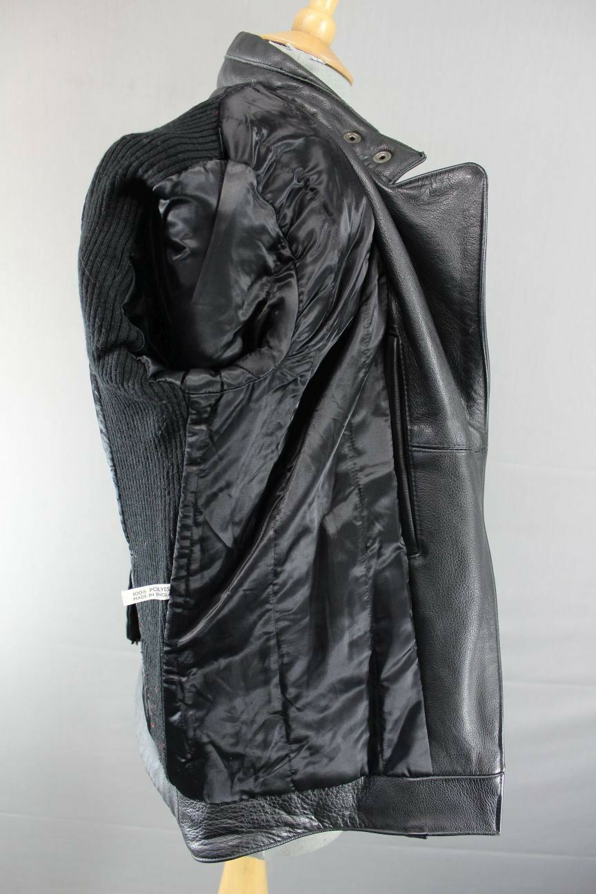 CLASSIC BRITISH MADE GEAR BLACK LEATHER BIKER JACKET SIZE 14