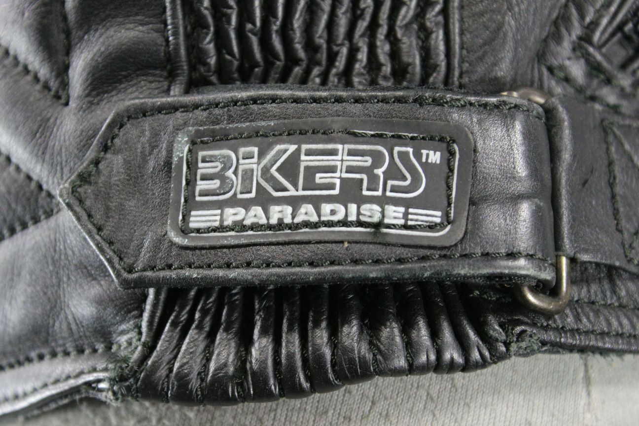 BRITISH MADE BIKER'S PARADISE LAZER 1050 COWHIDE LEATHER CE BIKER JACKET SIZE 8
