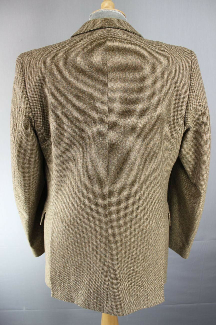 VINTAGE 1970's BROWN THORNPROOF TWIST TWEED JACKET 40 INCH