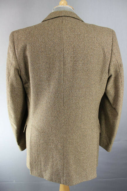 VINTAGE 1970's BROWN THORNPROOF TWIST TWEED JACKET 40 INCH