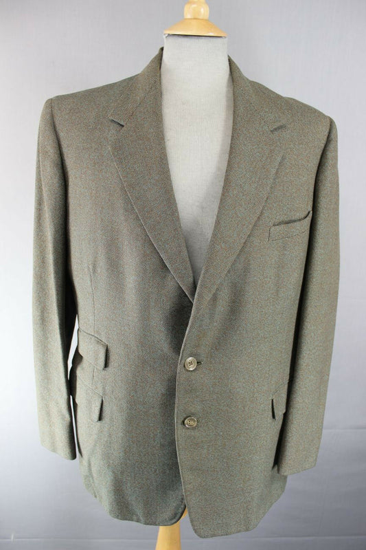 VINTAGE 1960's BURTON BESPOKE TAILORED PURE WOOL 3 POCKET TWEED JACKET 40 INCH