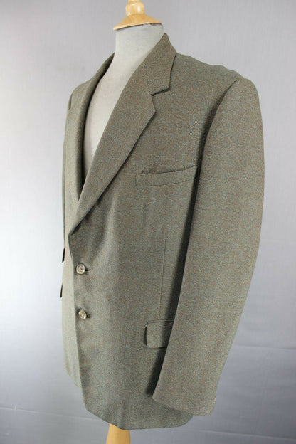 VINTAGE 1960's BURTON BESPOKE TAILORED PURE WOOL 3 POCKET TWEED JACKET 40 INCH