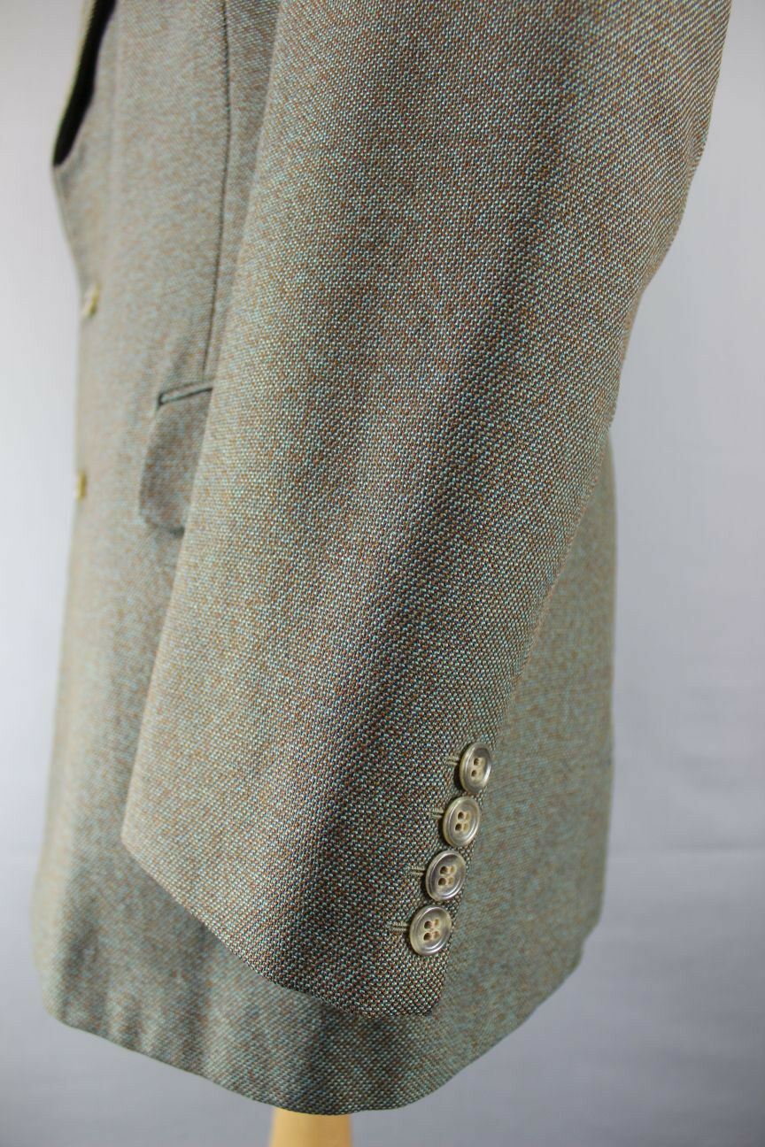 VINTAGE 1960's BURTON BESPOKE TAILORED PURE WOOL 3 POCKET TWEED JACKET 40 INCH