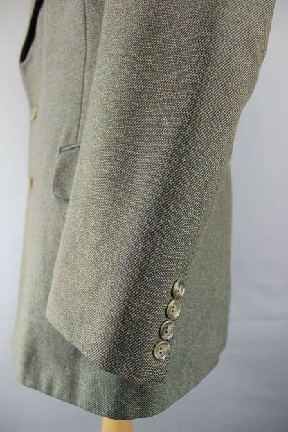 VINTAGE 1960's BURTON BESPOKE TAILORED PURE WOOL 3 POCKET TWEED JACKET 40 INCH