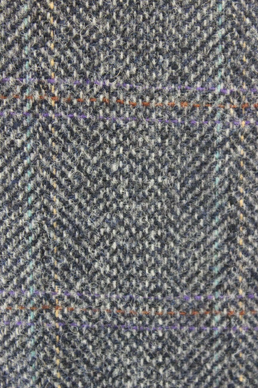SUPERB CONDITION MICHEL JARDIN BLUE/GREY CHECKED TWEED JACKET 39 INCH
