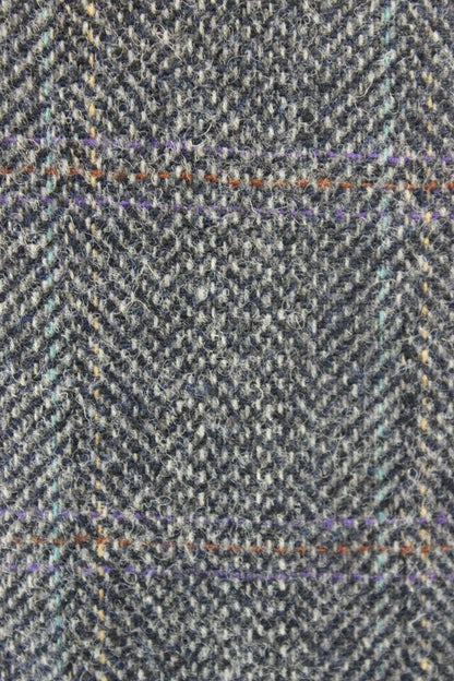 SUPERB CONDITION MICHEL JARDIN BLUE/GREY CHECKED TWEED JACKET 39 INCH
