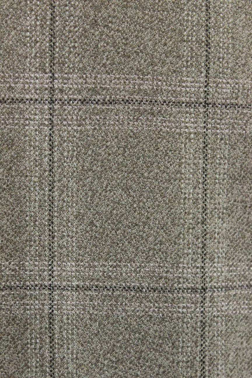 VINTAGE 1970's BRITISH MADE DAKS SIMPSON BROWN CHECKED TERYLENE/WOOL JACKET 40IN