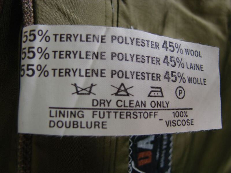VINTAGE 1970's BRITISH MADE DAKS SIMPSON BROWN CHECKED TERYLENE/WOOL JACKET 40IN