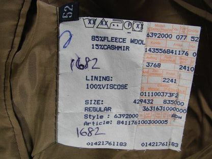 CLASSIC WOOL/CASHMERE SUPERFINE CLOTH LIGHT BROWN CHECKED JACKET 42 INCH