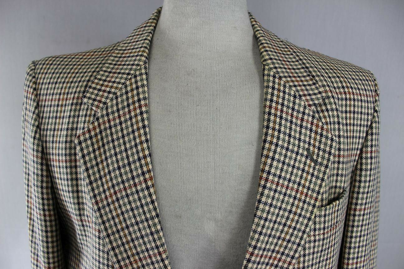 BRITISH MADE KILMAINE PURE WOOL WORSTED CHECKED TWEED JACKET 42 INCH