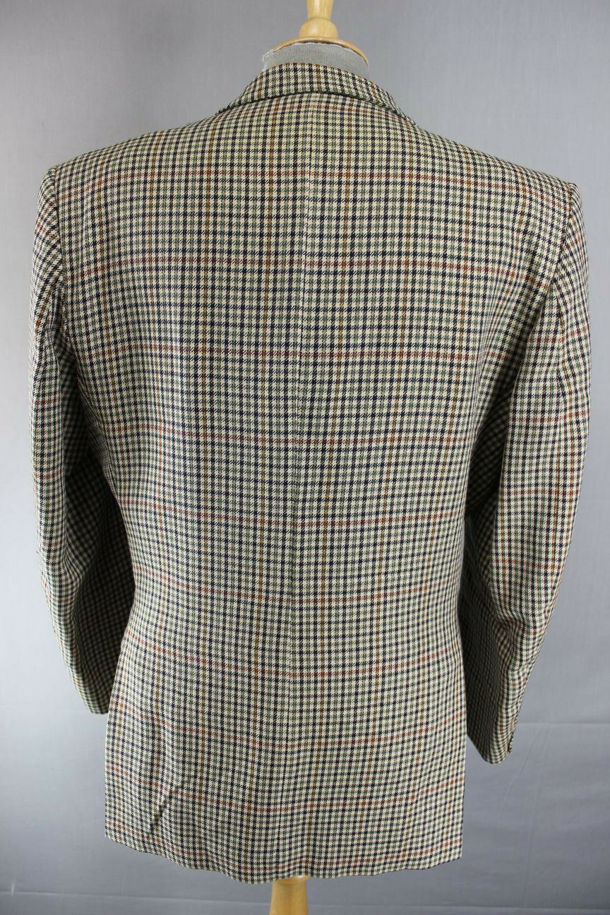 BRITISH MADE KILMAINE PURE WOOL WORSTED CHECKED TWEED JACKET 42 INCH