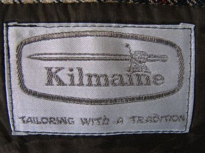 BRITISH MADE KILMAINE PURE WOOL WORSTED CHECKED TWEED JACKET 42 INCH