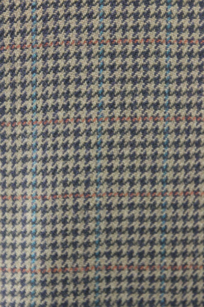 CLASSIC AUSTIN REED BRITISH MADE PURE WOOL CHECKED BROWN JACKET 42 INCH
