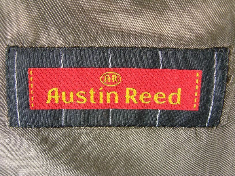 CLASSIC AUSTIN REED BRITISH MADE PURE WOOL CHECKED BROWN JACKET 42 INCH