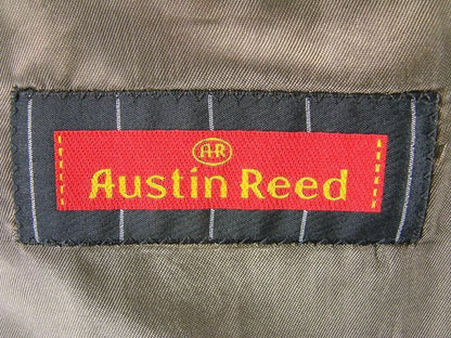 CLASSIC AUSTIN REED BRITISH MADE PURE WOOL CHECKED BROWN JACKET 42 INCH